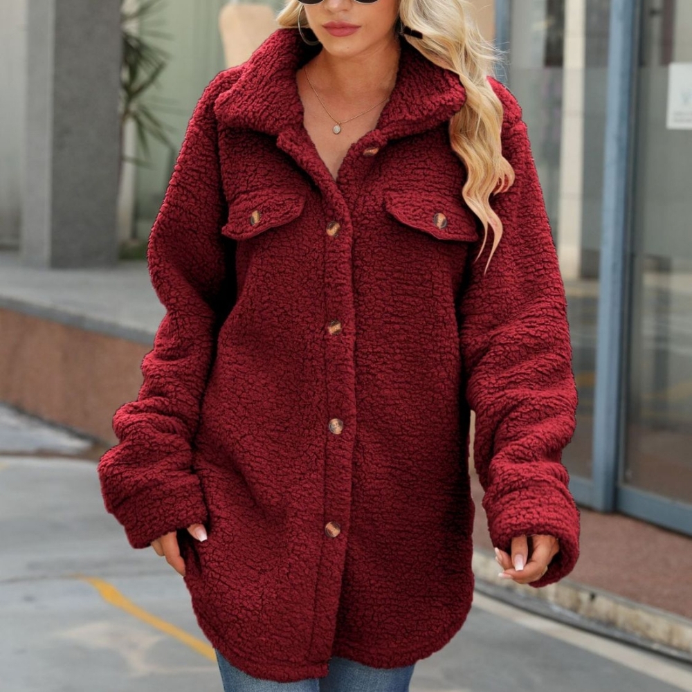 Pink Button Down Coat - Picture 9 of 9
